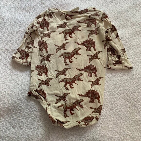 5/$25 Kate Quinn dinosaur 3-6 months bamboo long sleeve onesie - Picture 3 of 3